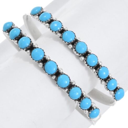 Alltribes Native American Sleeping Beauty Turquoise Row Ladies Silver Bracelet Skinny Sterling Cuff 0328 in Kuwait