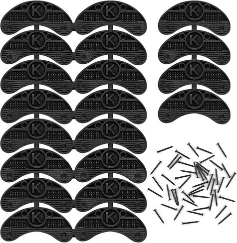 20PCS Black Shoe Taps for Heels & Heel Taps Sole Heels Repair Pads with 40PCS Nails, Shoe Heel Taps & Heel's Taps Anti-Slip for Repairing Worn Shoes & Boots in Kuwait