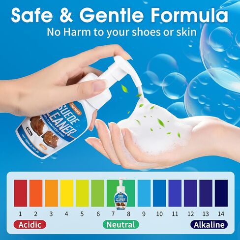 Suede Shoe Cleaner, Suede & Nubuck Cleaner Removes Dirt and Stains, No-Rinse Foam Suede Cleaner Kit for Suede, Nubuck in Saudi Arabia