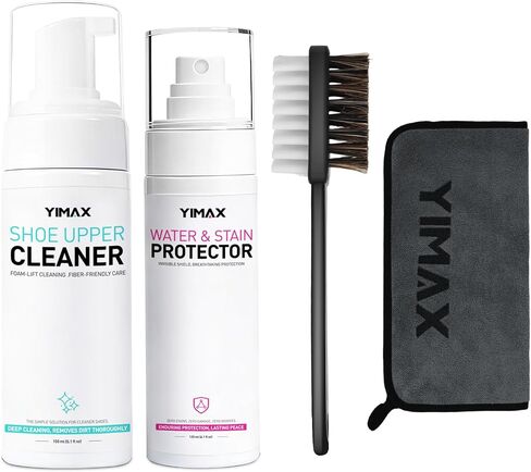 Shoe Cleaning Kit for Sneakers, Water-Free Foam Sneaker Cleaner, Shoe Care Kit, Sneaker Cleaner and Shoe Protector Oil with Brush & Microfiber Towel Included, Effective for All Type Shoes in Saudi Arabia