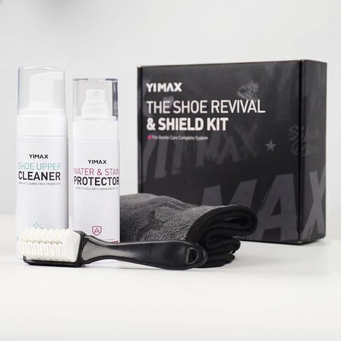 Shoe Cleaning Kit for Sneakers, Water-Free Foam Sneaker Cleaner, Shoe Care Kit, Sneaker Cleaner and Shoe Protector Oil with Brush & Microfiber Towel Included, Effective for All Type Shoes in Saudi Arabia