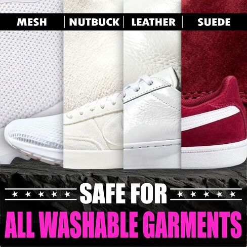 Shoe Cleaning Kit - 10.5 Oz Large Capacity White Shoe Cleaner with 3 Brushes & a Towel, Safe for Sneakers, Suede, Leather, Tennis Shoes & Mesh in Kuwait