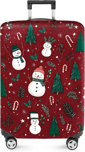 FOREVER QUEEN Deer - Christmas Tree Luggage Cover Suitcase Protector Suitcase Cover Anti-Scratch,Stretchable Bag Cover Washable Durable Polyester in Saudi Arabia