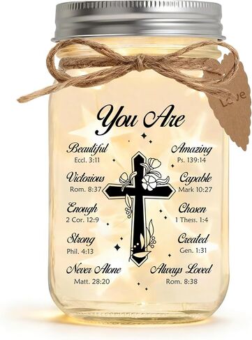 Granddaughter Gifts from Grandma Grandpa, Unique Mason Jar Night Light | Christmas Valentines Graduation Birthday Gifts for Granddaughter in Saudi Arabia