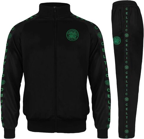 Celtic FC Mens Tracksuit - Taped Track Jacket & Pants Set Official Soccer Gift in Saudi Arabia