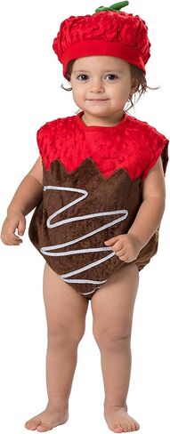Dress Up America Chocolate Dipped Strawberry Costume for Kids - Product Includes: Bubble and Hat in Kuwait