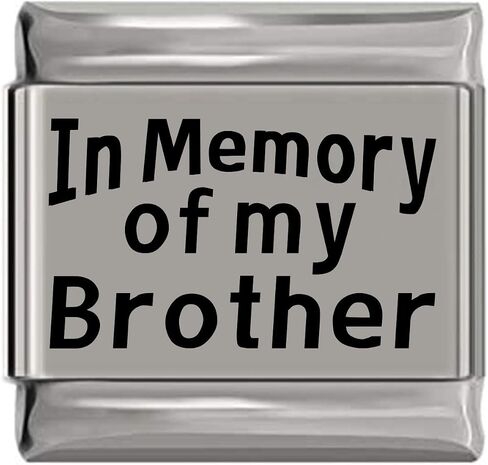 NewCharms In Memory of My Brother Laser Engraved Italian Charm (9mm Standard Size) in Kuwait