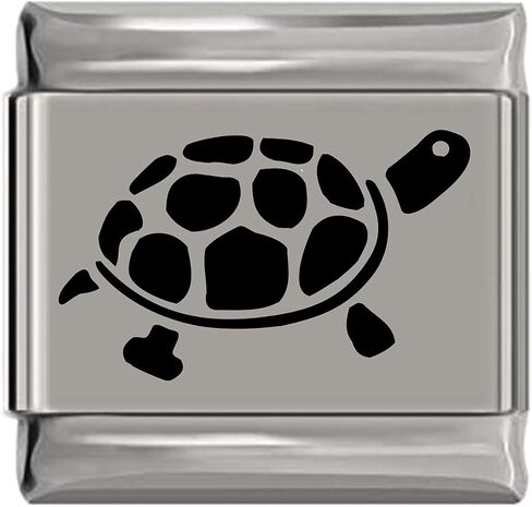 NewCharms Turtle Looking Up Laser Engraved Italian Charm (9mm Standard Size) in Kuwait