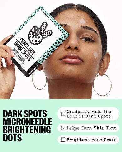 PEACE OUT Microneedling Dots for Dark Spots, Targeted Spot Patches with Dissolving Microneedles, Niacinamide, Hydrocolloid, Skincare for Uneven Tone and Texture (12 Count) in Saudi Arabia