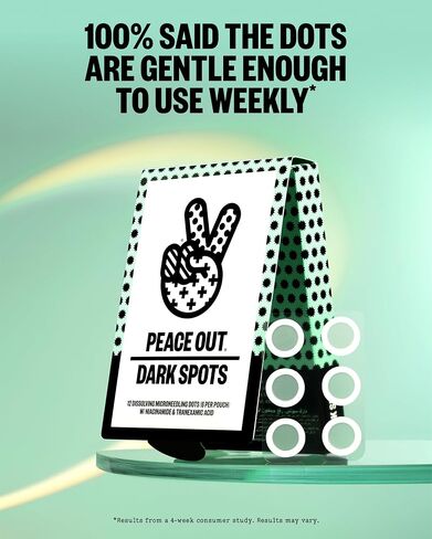 PEACE OUT Microneedling Dots for Dark Spots, Targeted Spot Patches with Dissolving Microneedles, Niacinamide, Hydrocolloid, Skincare for Uneven Tone and Texture (12 Count) in Saudi Arabia