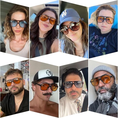 YDAOWKN Retro Aviator Sunglasses for Women Mens Large Frame Classic Vintage 70s Sun Glasses Aviators in Saudi Arabia