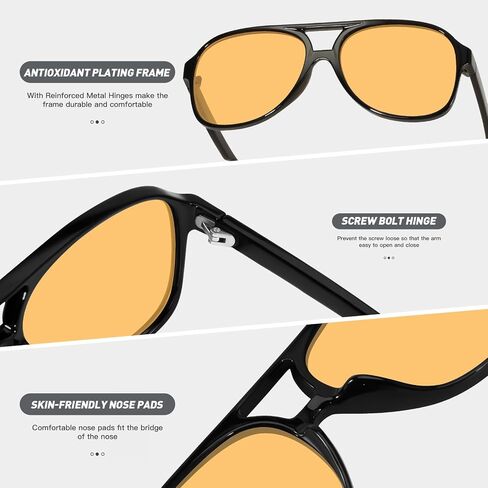 YDAOWKN Retro Aviator Sunglasses for Women Mens Large Frame Classic Vintage 70s Sun Glasses Aviators in Saudi Arabia
