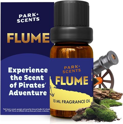 Park Scents Flume Fragrance Oil – Theme Park Scented Essential Oils for Diffusers with Smoky Cannon Fire, Ozone, Bromine-Treated Water, Fog, Damp Woods – Made in USA Home Aromatherapy Gifts (10ml) in Kuwait