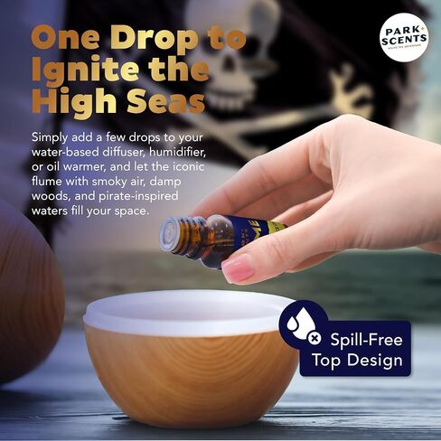 Park Scents Flume Fragrance Oil – Theme Park Scented Essential Oils for Diffusers with Smoky Cannon Fire, Ozone, Bromine-Treated Water, Fog, Damp Woods – Made in USA Home Aromatherapy Gifts (10ml) in Kuwait