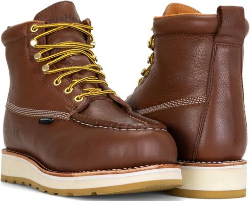 DieHard Toro Waterproof Soft Toe Work Boots, Premium Leather, Slip-Resistant, Brown in Saudi Arabia