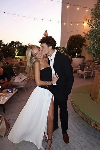 Strapless Bridesmaid Dresses for Women Long Scarf Ruched Chiffon Formal Wedding Guest Dress with Slit in Saudi Arabia