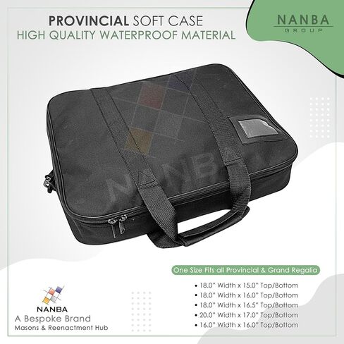 Masonic Apron Carrying Case - Lightweight Soft Black - Cordura Fabric - Masonic Regalia Apron Case (Provincial) in Kuwait