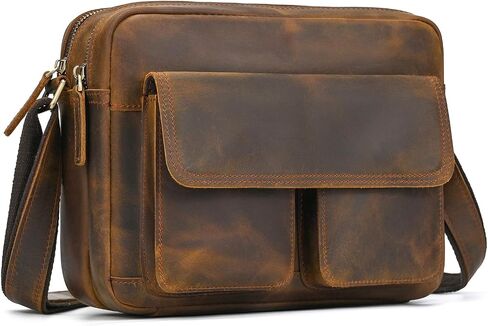 Full Grain Leather Messenger Bag for Men, Man Purse Crossbody Bags for Travel Work Business in Kuwait