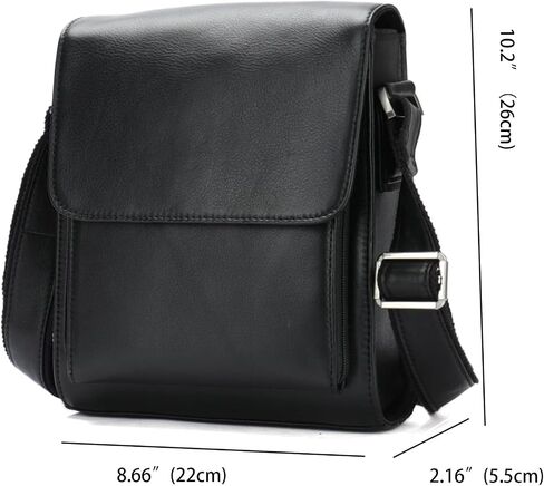 Genuine Leather Messenger Bags Mens Shoulder Crossbody purse Work Business Vintage lager Capacity in Kuwait