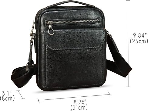 Genuine Leather Messenger Bag for Men Shoulder Crossbody Bag Vintage Man Purse Satchel Handbag in Kuwait