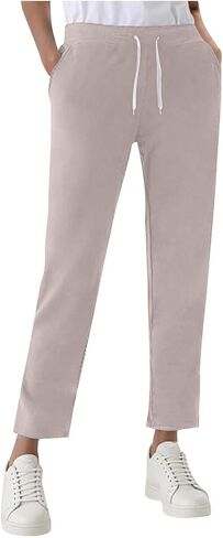 Ctreela Women's Straight Leg Sweatpants Elastic High Waist Drawstring Casual Joggers Trousers Stretchy Workout Pant in Saudi Arabia