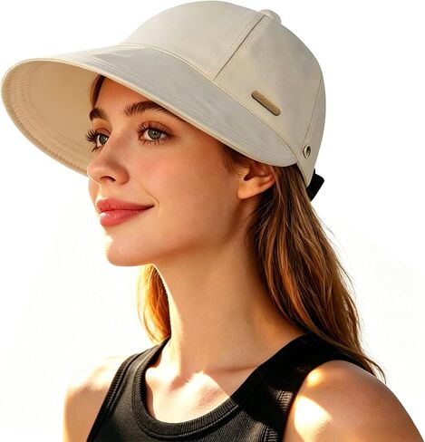 Women Sun Hat Wide Brim Hat Ponytail Baseball Cap Foldable Packable for Summer Beach Golf Hiking Fishing in Saudi Arabia