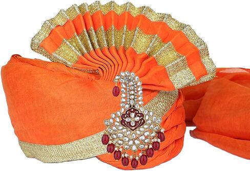 بروش I Jewels مطلي بالذهب التقليدي على شكل قطرة اللؤلؤ من صفا كالانجي للعريس/الرجال/Dulha Pagadi in Kuwait