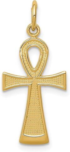 Solid Ankh Cross Pendant in Real 14k Gold in Kuwait