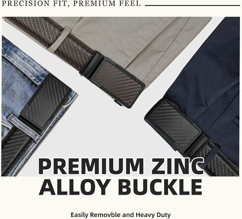 Ratchet Belts for Men - 2 Pack Leather Belts for Men, Easy to Slide, Adjustable, Gift for Him, Dress&Casual (1 3/8") in Kuwait