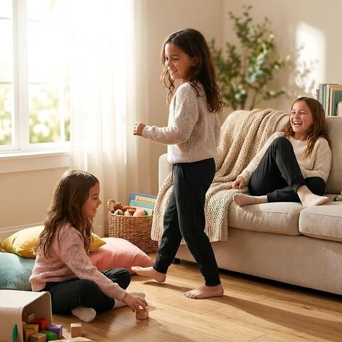Yacht & Smith 6 Pack of Girls Jogger Bulk Sweatpants, Comfy Lounge Joggers for Kids in Kuwait