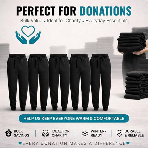 Yacht & Smith 6 Pack of Girls Jogger Bulk Sweatpants, Comfy Lounge Joggers for Kids in Kuwait