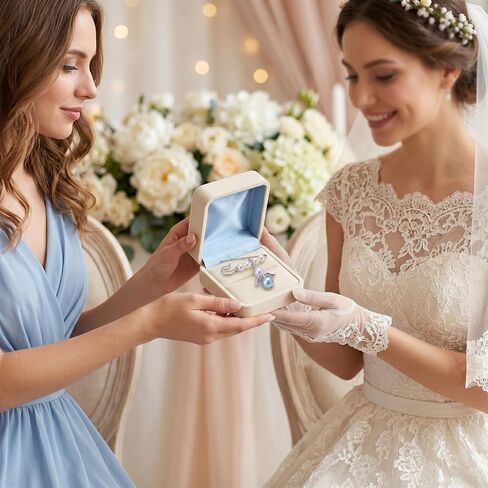 Dcfywl731 Something Blue for Bride Angel Memory Bouquet Charm Sentimental Tradition Keepsake Wedding Day Hug from Heaven Gift from Deceased Mom or Dad in Kuwait
