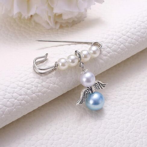 Dcfywl731 Something Blue for Bride Angel Memory Bouquet Charm Sentimental Tradition Keepsake Wedding Day Hug from Heaven Gift from Deceased Mom or Dad in Kuwait