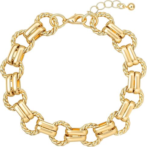 Chunky Gold Bracelets for Women,Cuban Link Chain Bracelet,Stackable Bracelets,FashionJewelry Y2K Trendy Jewellwey Accessories for Women's Daily Wear in Saudi Arabia
