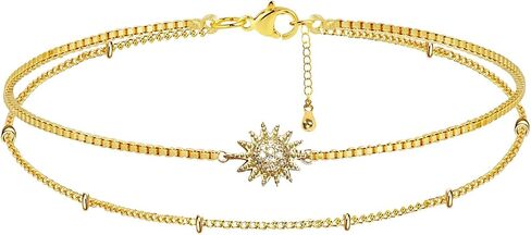 Cross Bracelet for Women，Dainty 14k Gold Plated Pearl Bridesmaid Bracelets for Women Small Wrist, Trendy Stack Thin Chain Sunflower Bracelet Gold Jewelry for Womens Baptism Gift in Saudi Arabia