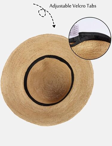 Raffia Straw Bucket Hat for Women Summer Beach Hats Handwoven Natural Raffia Bucket Hat Foldable Travel Cap in Saudi Arabia
