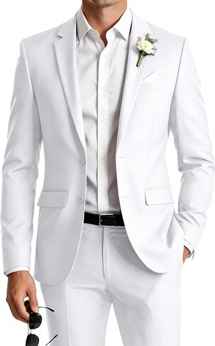 Mens Suit 2 Piece Formal Business Tuxedo for Men Wedding Prom Groom Outfit Blazer Dress Pants Suit Set in Saudi Arabia