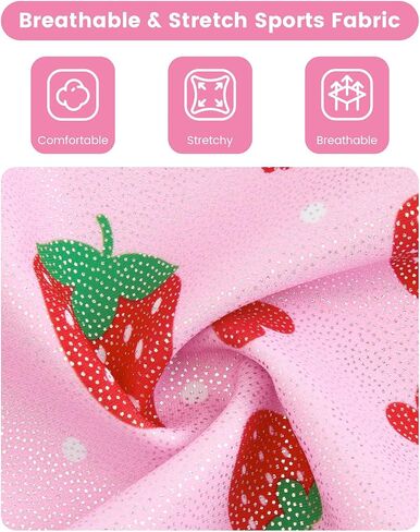 JiAmy 3pcs Girls Gymnastics Leotards with Shorts, Biketard Outfit with Heart Cutout Back,Tumbling Activewear for Ballet 3-12Y in Kuwait