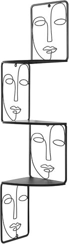 Corner Shelf, Wall Mounted Face Sculpture Display Shelf with Philosophical Art Design for Living Room Decor, Wall Corner Bookshelf Multi Unit Organizer, Tall Shelf Plant Stand for Bedroom, Bathroom in Saudi Arabia