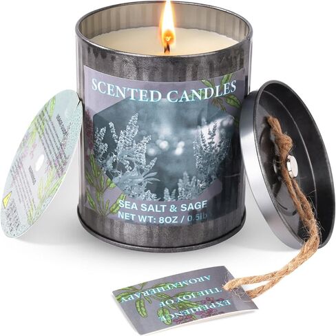 Scented Candles for Home, 8oz Soy Candle, 50H Burn, Lavender Aromatherapy, White Candle in Gift Box, Perfect for Birthday, Mother's Day, Christmas in Saudi Arabia