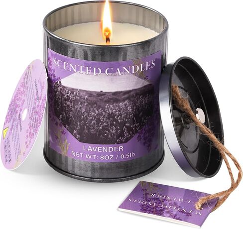 Scented Candles for Home, 8oz Soy Candle, 50H Burn, Lavender Aromatherapy, White Candle in Gift Box, Perfect for Birthday, Mother's Day, Christmas in Saudi Arabia