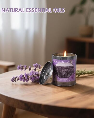 Scented Candles for Home, 8oz Soy Candle, 50H Burn, Lavender Aromatherapy, White Candle in Gift Box, Perfect for Birthday, Mother's Day, Christmas in Saudi Arabia