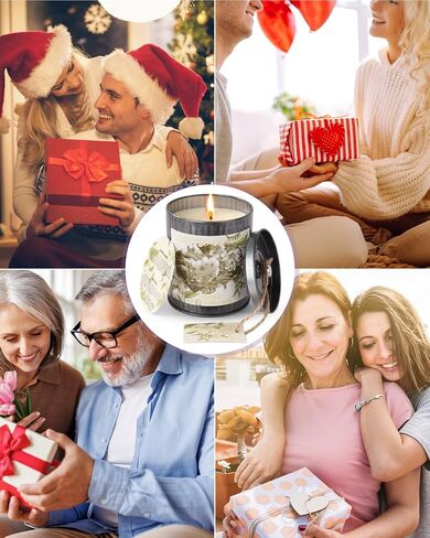 Scented Candles for Home, 8oz Soy Candle, 50H Burn, Lavender Aromatherapy, White Candle in Gift Box, Perfect for Birthday, Mother's Day, Christmas in Saudi Arabia