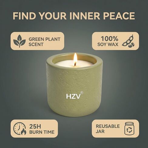 Manly Stress Relief Scented Candle for Men, Soy Wax Moss Forest Aroma Candle, 25H Long Lasting Clean Burning for Relax Meditation Yoga Spa, Unique Candle Gifts for Father Husband Boyfriend in Saudi Arabia