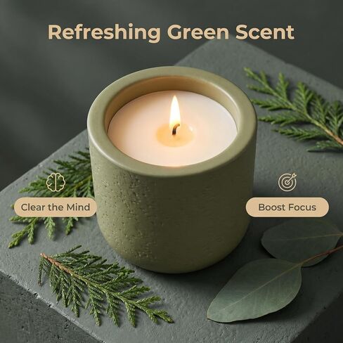 Manly Stress Relief Scented Candle for Men, Soy Wax Moss Forest Aroma Candle, 25H Long Lasting Clean Burning for Relax Meditation Yoga Spa, Unique Candle Gifts for Father Husband Boyfriend in Saudi Arabia