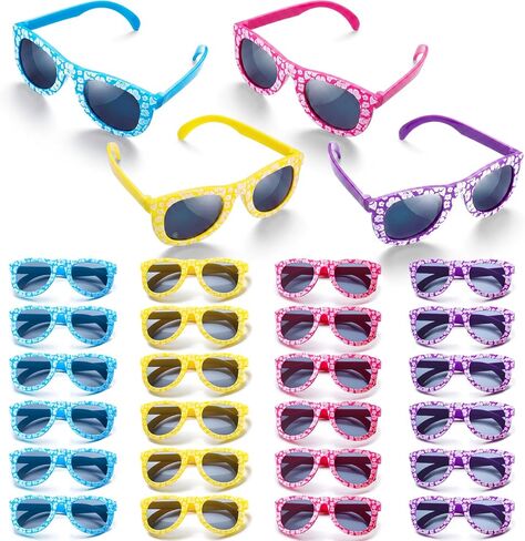 24 Pcs Hibiscus Sunglasses Sunglasses, Plastic Novelty Funny Hawaiian Party Supplies and Favors Glasses Photo Props Pool Party Giveaways Summer Costume Accessories in Kuwait