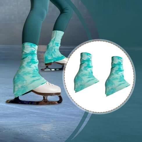 Yiju Figure Skating Leg Warmers Elastic Fashion Accessories Decor Warmer Socks Figure Skating Socks for Gym Winter Training Party, No diamonds, S in Kuwait