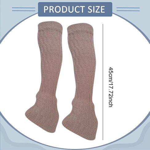 2x Figure Skating Leg Warmers Leg Cover Clothing Accessory Knitting Protectors Sleeves for Training Dance Ice Skate Ballet, Pink in Kuwait