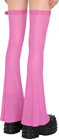 Freebily Women Grunge Leg Warmers Long Boot Mesh Socks 70s 80s Fairy Grunge Leggings Flared Leg Warmers in Saudi Arabia