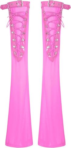 Freebily Women Grunge Leg Warmers Long Boot Mesh Socks 70s 80s Fairy Grunge Leggings Flared Leg Warmers in Saudi Arabia